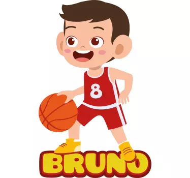 Cute Basketball Player wall stickers for kid - TenStickers
