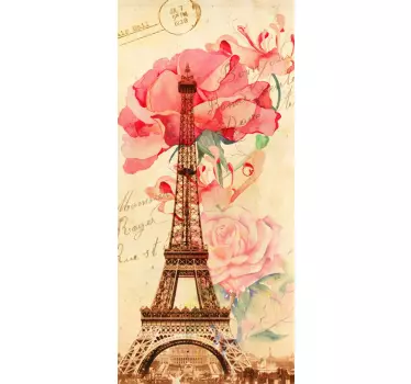 Paris Eiffel Tower Vintage Decal - TenStickers