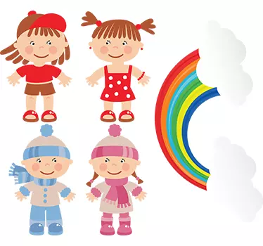 Kids Winter & Summer Toddlers Sticker Pack - TenStickers