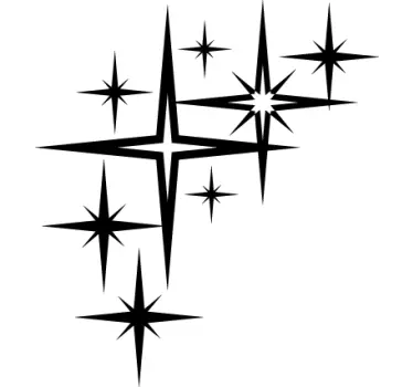Sparkling Stars Sticker - TenStickers