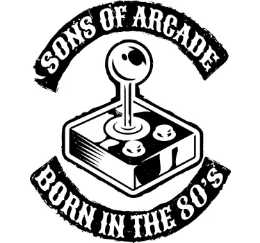 Sons of the 80's video game wall decal - TenStickers