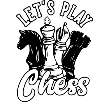 Lets play chess design wallpaper sticker - TenStickers