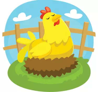 Laying Hen Sticker - TenStickers