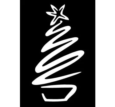 Christmas Tree Template Sticker - TenStickers