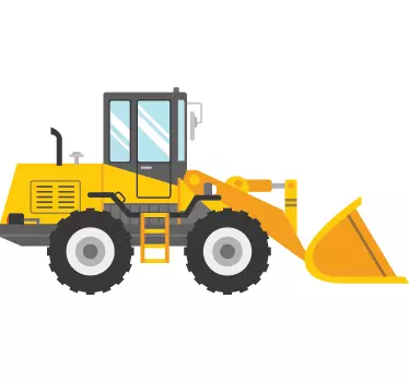 Kids Yellow Digger Wall Sticker - TenStickers