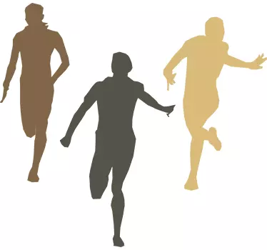 Three Runners Sticker - TenStickers