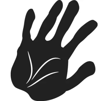 Object sticker hand print shape - TenStickers