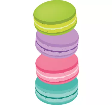 Coloured Macaroons Sticker - TenStickers