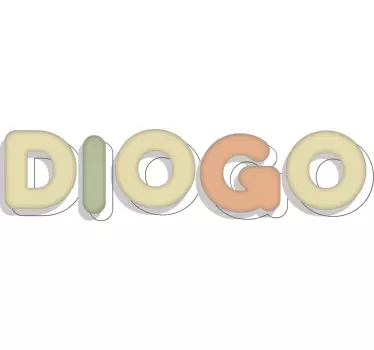 Customisable name bold style wall stickers for kid - TenStickers