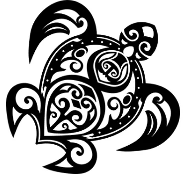 Tribal Turtle Sticker - TenStickers