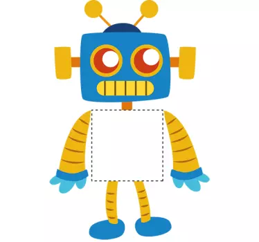 Cartoon robot kids light switch sticker - TenStickers