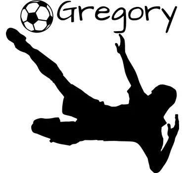 Customisable Football Player decorative vinyl - TenStickers
