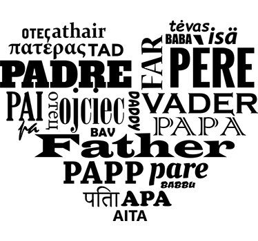 father different languages shop window sticker - TenStickers