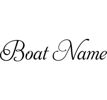 Stylish boat name nautical sticker - TenStickers