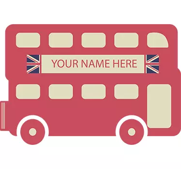 Personalised London Bus Sticker - TenStickers