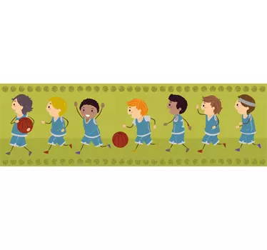 Boys Basketball Team Wall Sticker - TenStickers