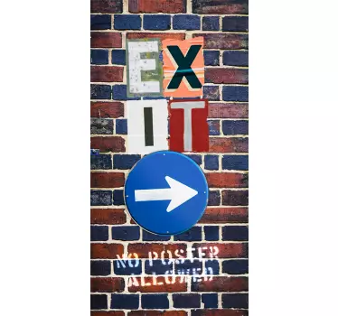 Exit sign urban decal - TenStickers
