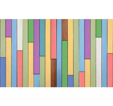 Colorful bedhead planks headboard wall sticker - TenStickers