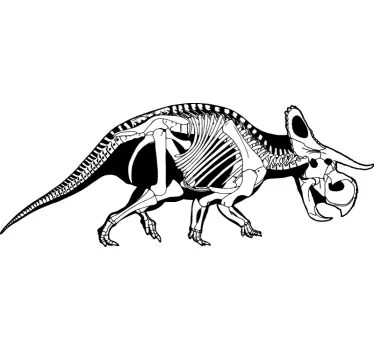 Triceratops Skeleton Wall Sticker - TenStickers