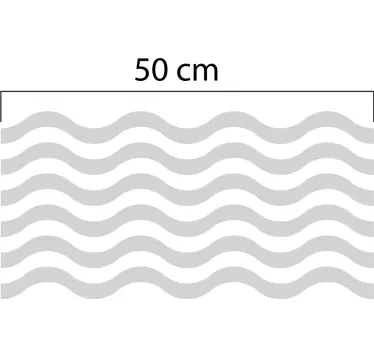 Translucent Waves window sticker - TenStickers