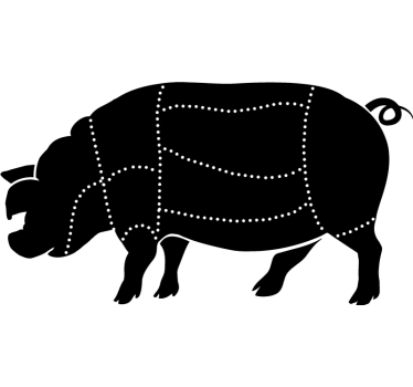 Pork Chop chalkboard stickers - TenStickers