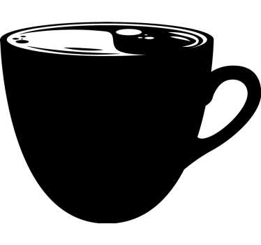 Coffee cup chalkboard stickers - TenStickers