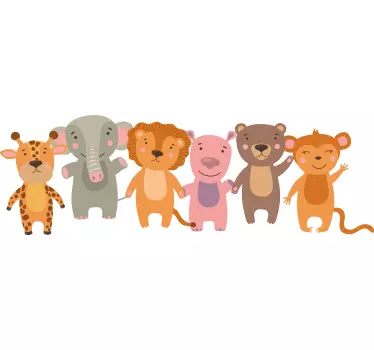 Drawings of Animals Header wild animal decal - TenStickers