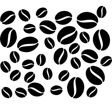 Coffee Beans Wall Sticker - TenStickers