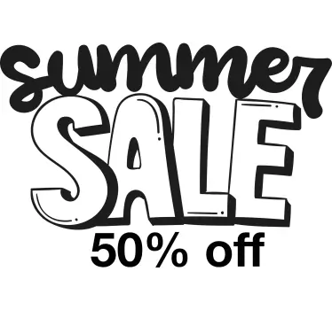 Summer Sale Discount shop window sticker - TenStickers