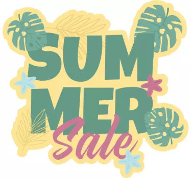 Colorful Summer Sale A sale with a variety of colorful items for  - TenStickers