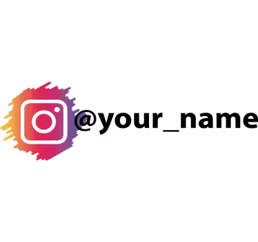 personalized Instagram logo with black letters shop window sticke - TenStickers