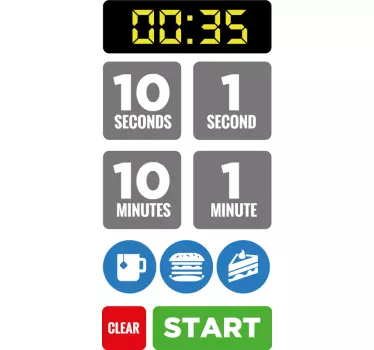 color buttons for toy microwave children decal - TenStickers