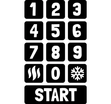 toy microwave buttons children decal - TenStickers