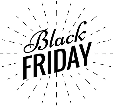 sparkle calligraphic text black friday stickers - TenStickers