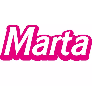 customisable name in pink colour wall sticker - TenStickers