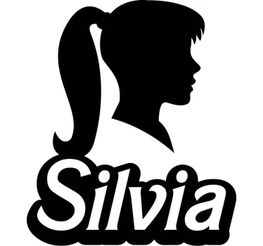 silhouette with name custom sticker - TenStickers