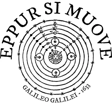 "eppur si muove" science sticker - TenStickers
