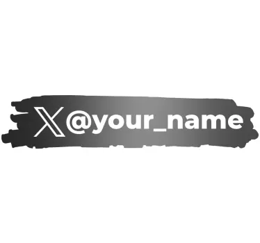 highlighted twitter symbol shop window sticker - TenStickers