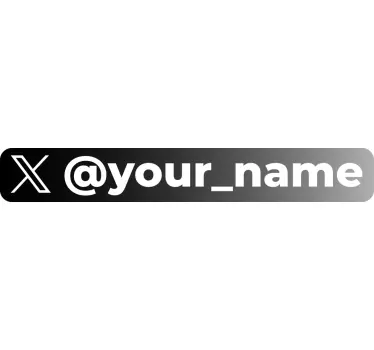 personalised X Twitter icon shop window sticker - TenStickers