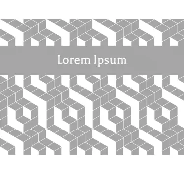 customizable cubes geometric pattern office sticker - TenStickers
