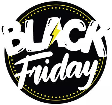 circular urban design black friday stickers - TenStickers