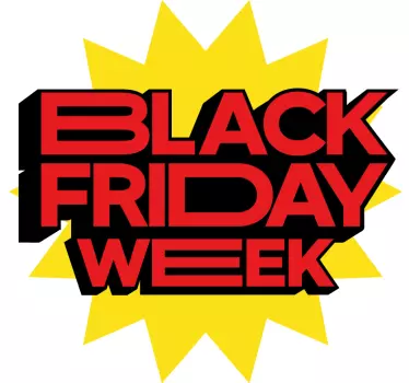 full color weekly promotion black friday stickers - TenStickers