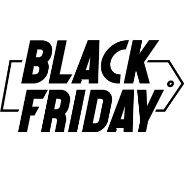 modern cursive font black friday stickers - TenStickers