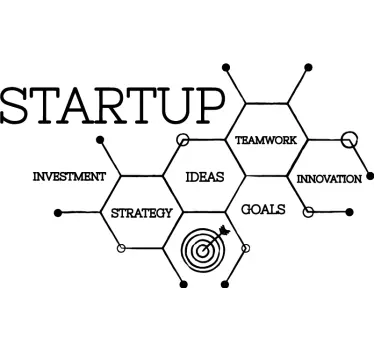 start up concepts office sticker - TenStickers