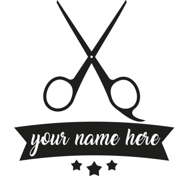 personalized hair salon shop window sticker - TenStickers