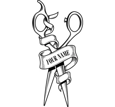 personalized barbershop logo shop window sticker - TenStickers