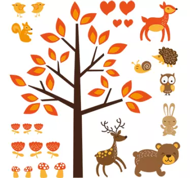 Autumn Forest Wall Decal - TenStickers