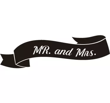 Mr and Mrs Banner Sticker - TenStickers