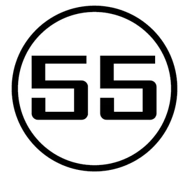 Personalized rounded number motorcycle decal - TenStickers