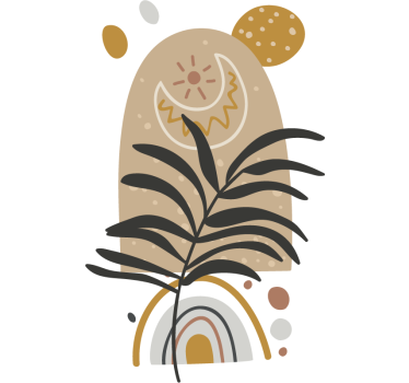 boho style plant plant stickers - TenStickers